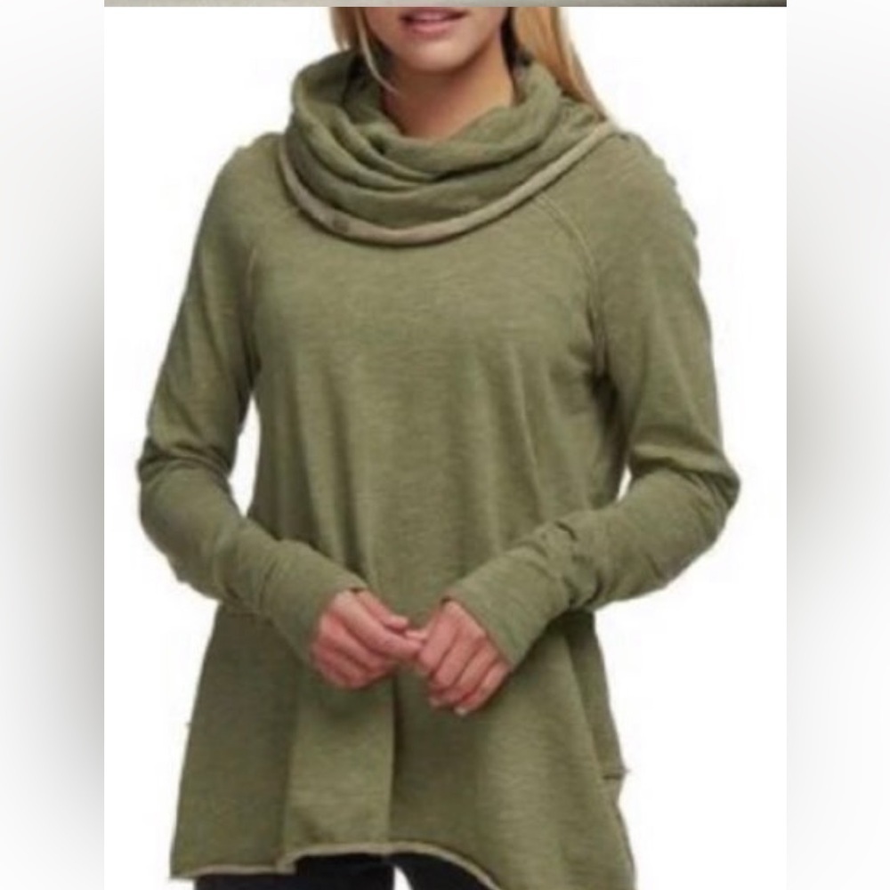 Free People Beach Two Body Corps Deux Cowl Neck Oversized Pullover